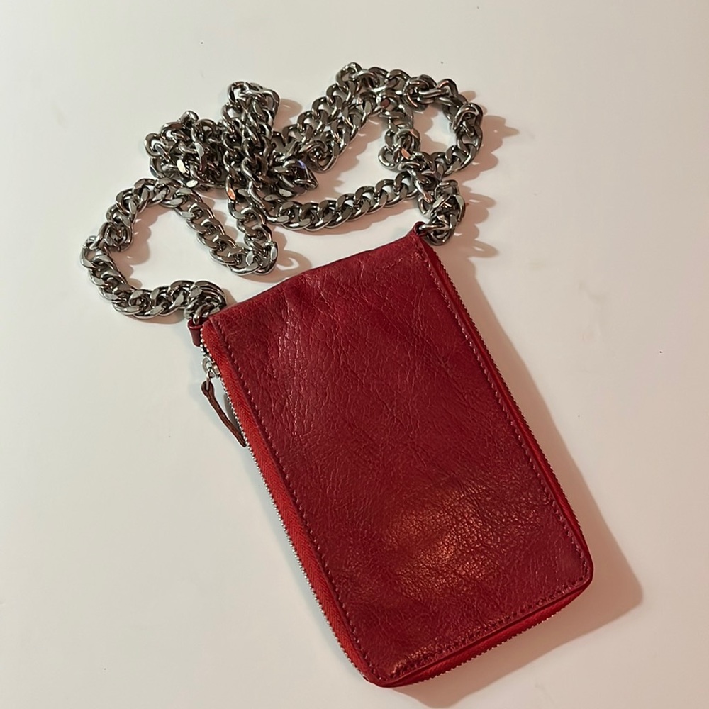 Free People Leather Wallet on a Chain All Night Bag